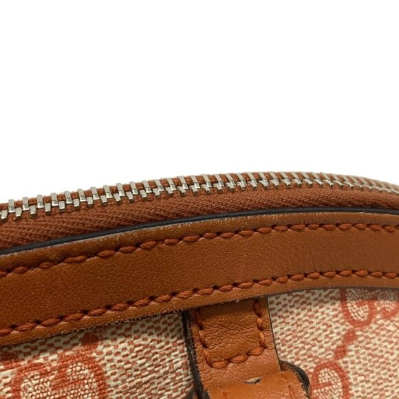 GUCCI Nice/GG Plus GG Supreme Orange Cream PVC Leather Handbag 329-080925 - Picture 9 of 14